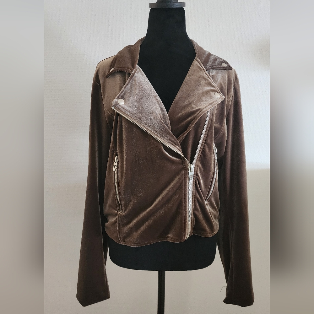 Blank NYC Brown Velvet Jacket